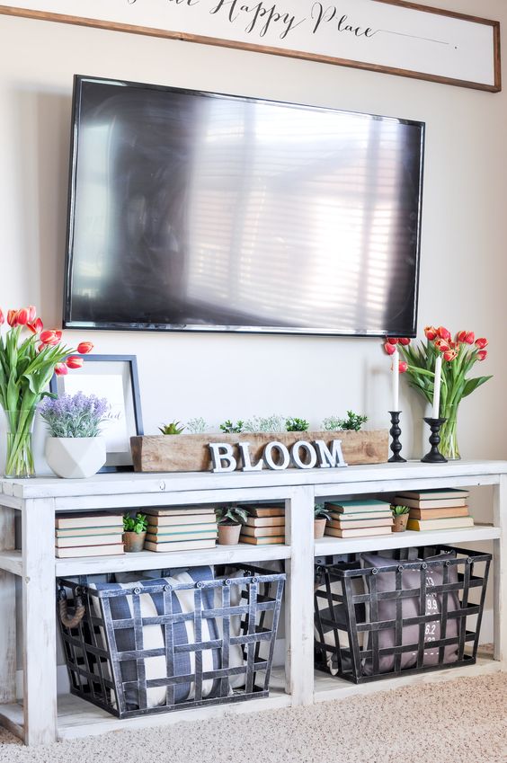 25 Fresh Spring Console Table Decor Ideas Digsdigs