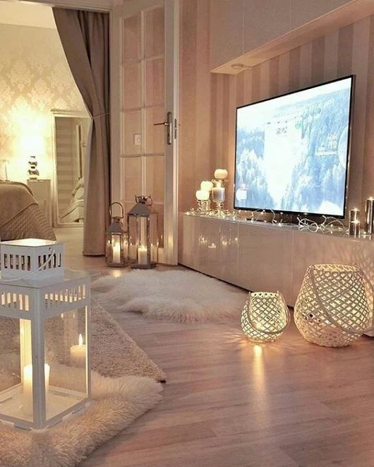 25 Cozy String Lights Ideas For Living Rooms - DigsDigs