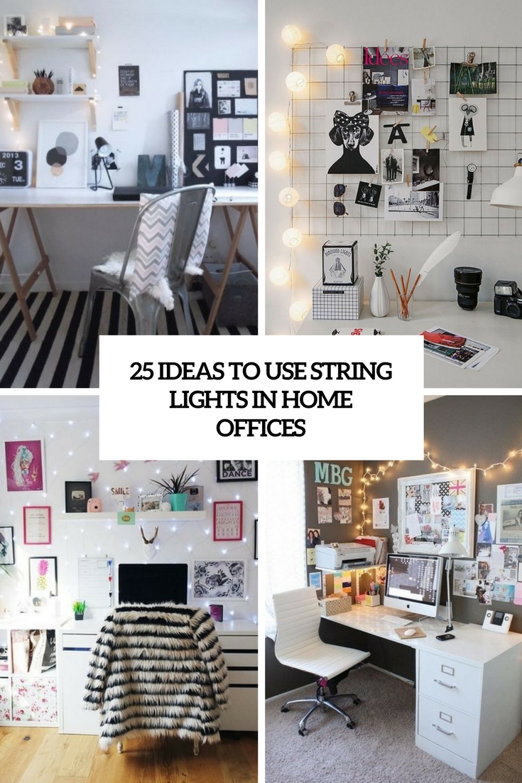 Use String Lights In Home Offices 