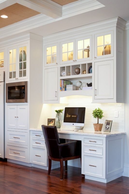 25 Ideas To Incorporate An Office Nook Into A Kitchen