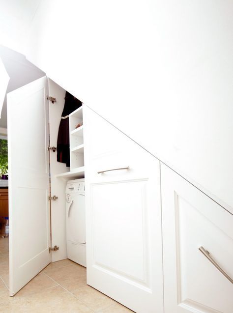 24 Powder Rooms And Laundries Under Stairs Digsdigs