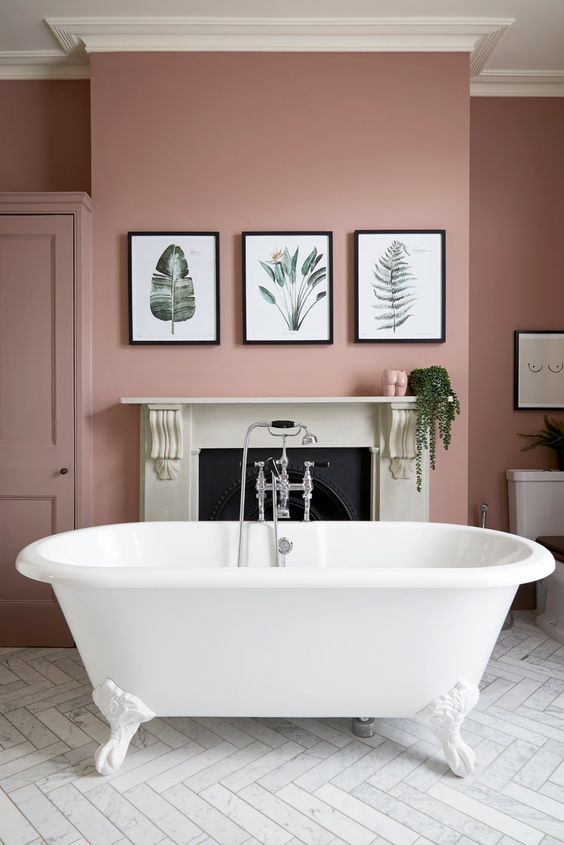 3 beautiful blush and brass bathrooms my husband hates — The Pink House