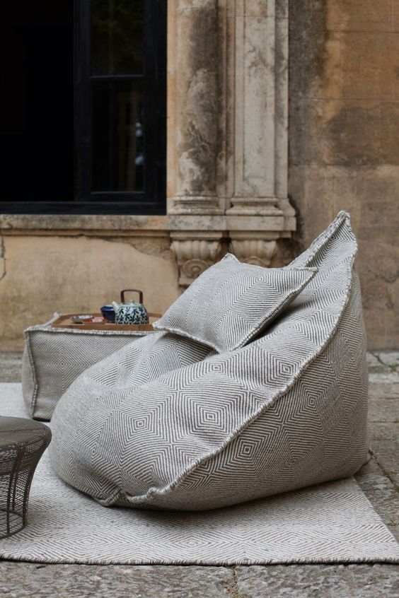 Bean Bag Chair, Tropical Leaves Print, Unique Design 8, Full Print, Made in  EU | eBay