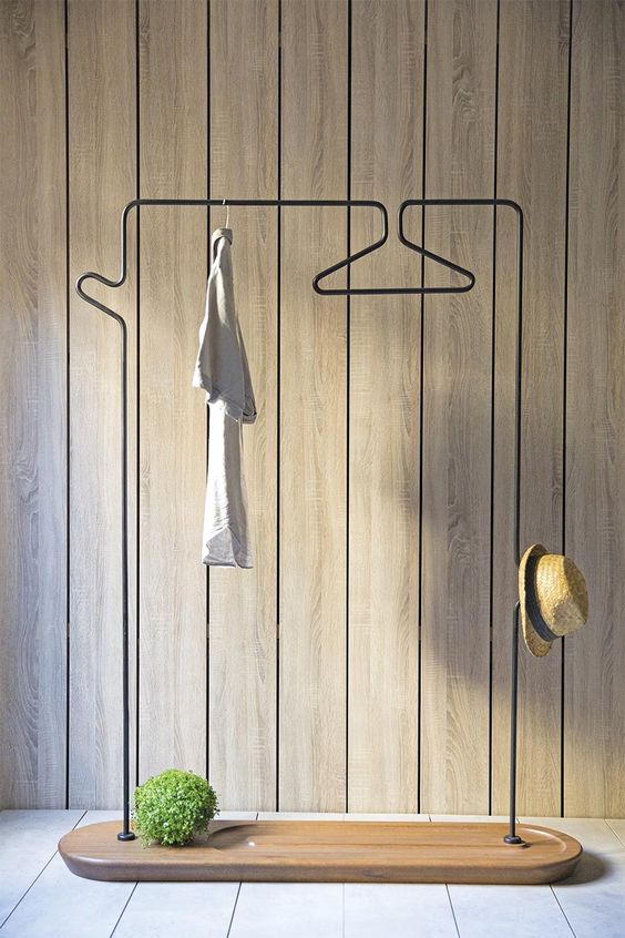 DIY Modern Free Standing Coat Rack