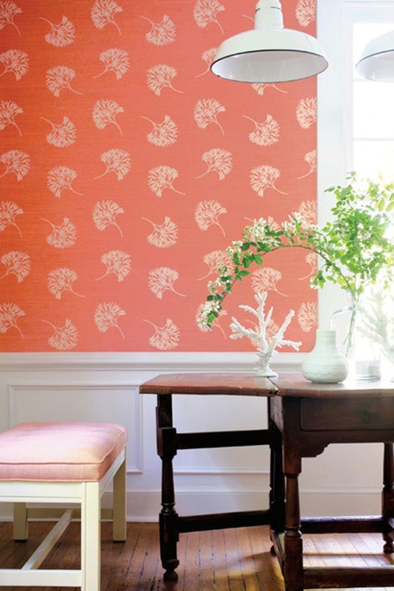 coral wallpaper for walls