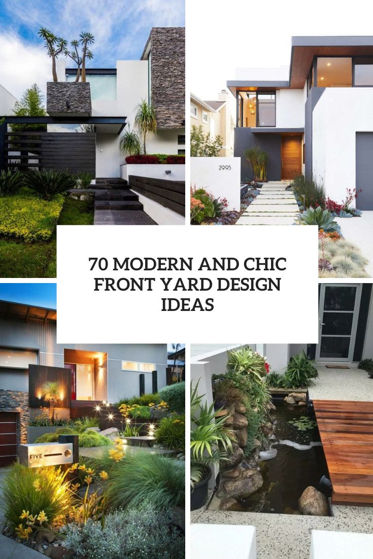 modern landscape design with wooden deck ideas