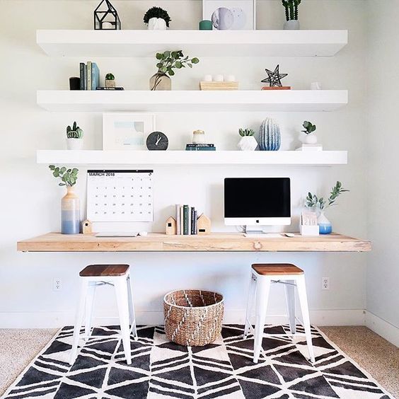 25 Home Office Shelving Ideas For Smarter Organization - DigsDigs
