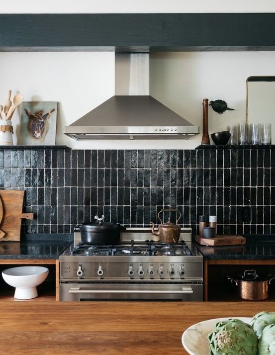 93 Edgy And Bold Skinny Tile Backsplashes Digsdigs