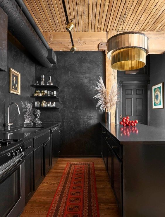 https://www.digsdigs.com/photos/2019/10/03-a-creative-vintage-inspired-kitchen-in-black-with-a-light-colored-wooden-ceiling-and-rich-colored-woodne-floor-to-warm-up-the-space.jpg