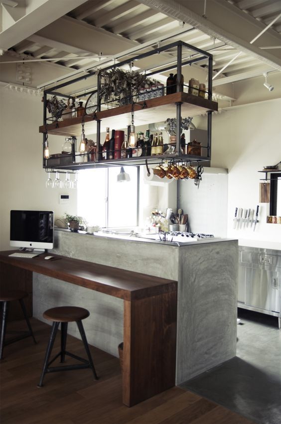 https://www.digsdigs.com/photos/2019/10/21-a-small-kitchen-with-an-industrial-shelving-unit-floating-over-the-kitchen-island-is-a-stylish-and-comfortable-idea.jpg