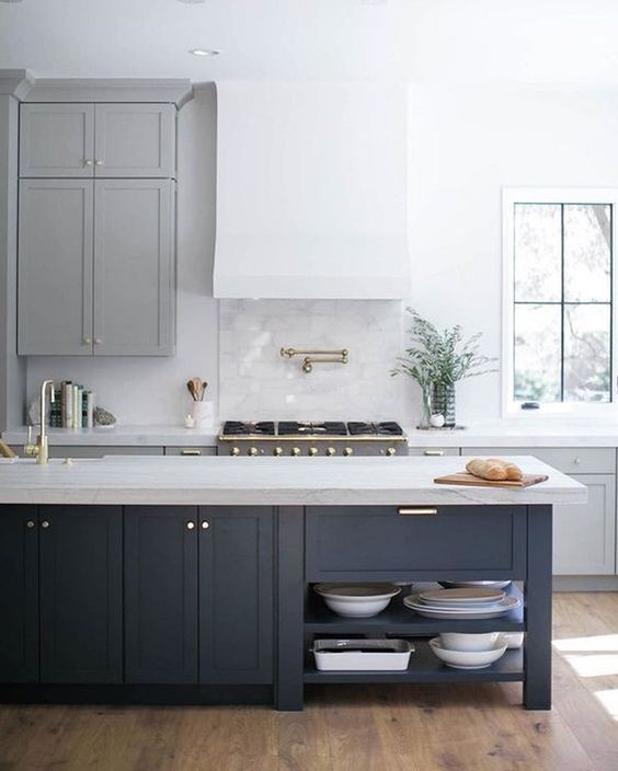 46 Blue And Grey Kitchen Designs That Inspire - DigsDigs