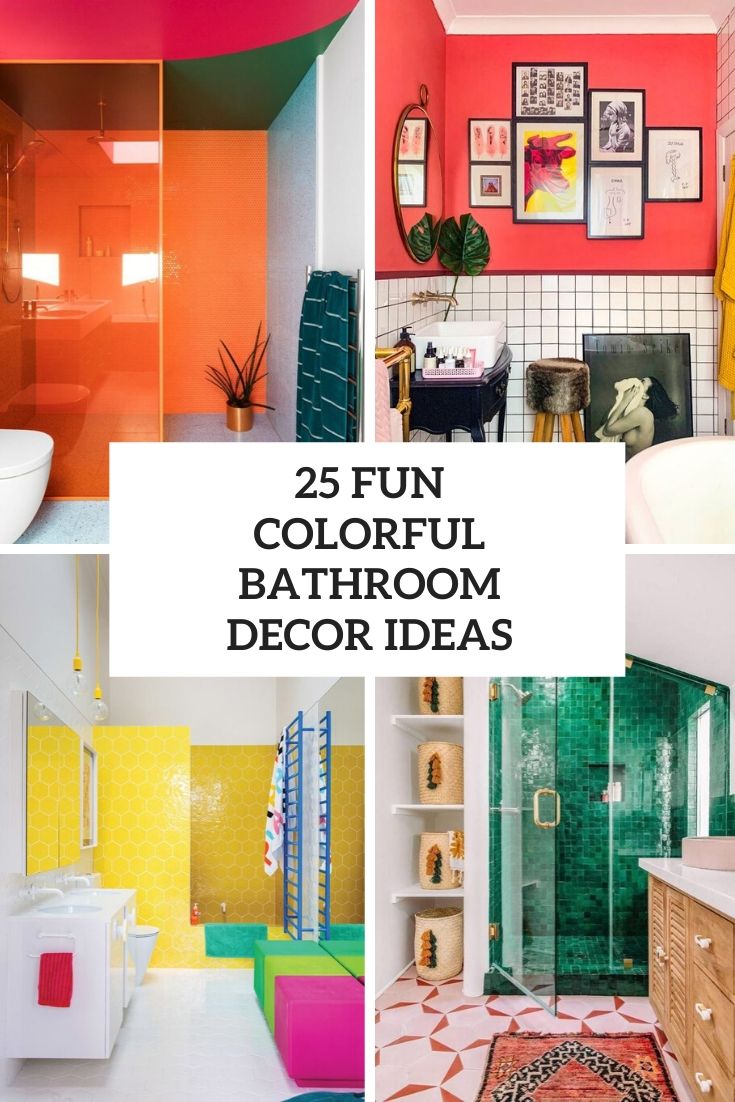 25 Fun Colorful Bathroom Decor Ideas - DigsDigs