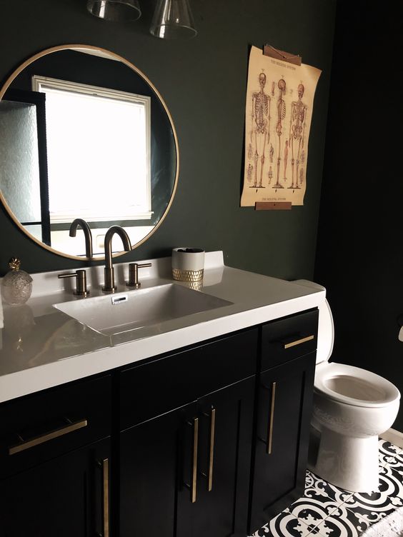 25 Black And Gold Bathroom Decor Ideas - DigsDigs