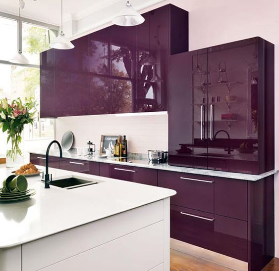 25 Stunning Purple Kitchen Decor Ideas - DigsDigs