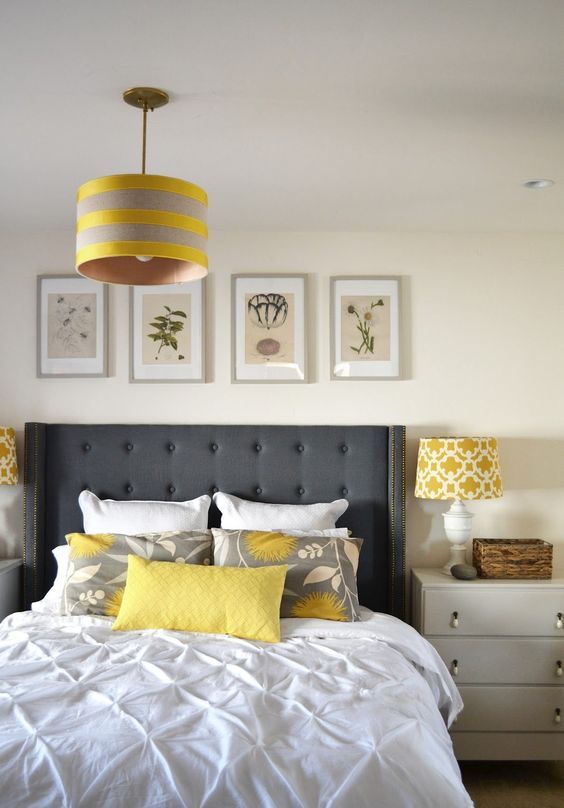 25 Cool Grey And Yellow Bedrooms That Invite In - DigsDigs