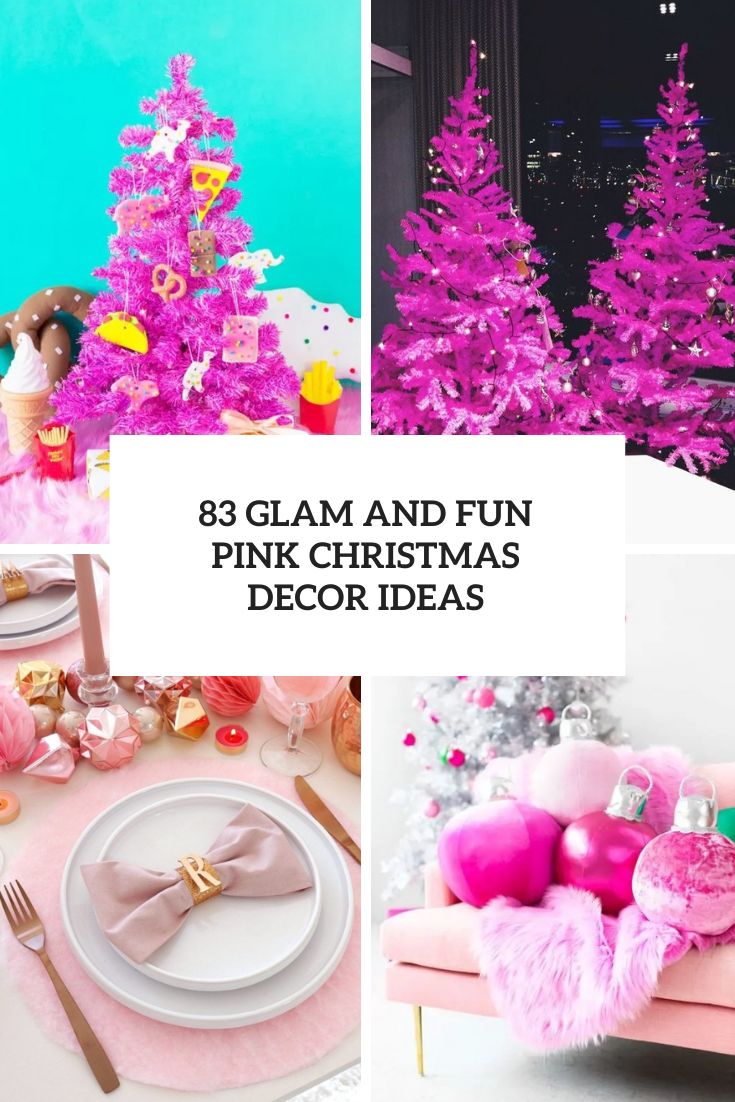 Pink Christmas Tree Pillow Cover, Shabby Cottage Chic Christmas, Retro  Christmas Decor. 