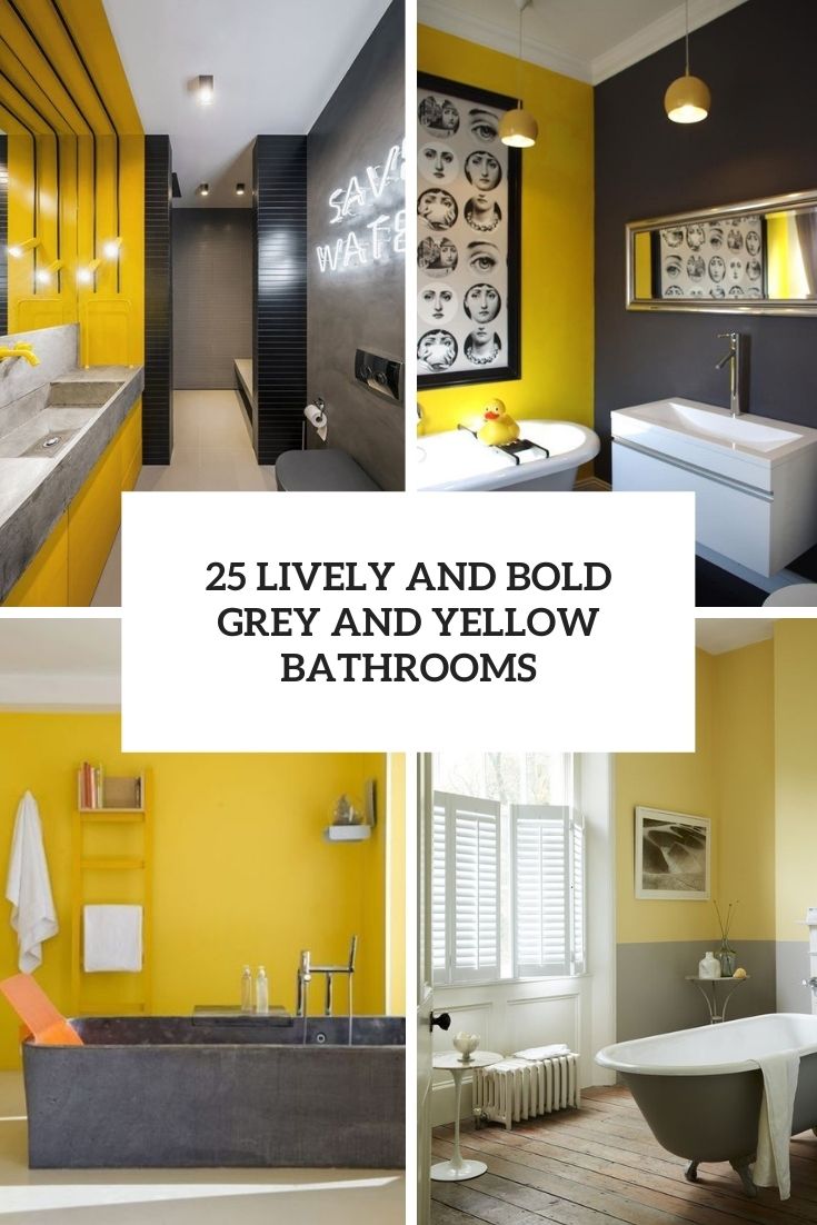 yellow and gray bathroom