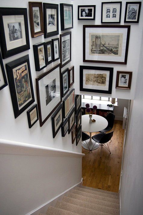 45 Stairway Gallery Walls That Excite And Inspire - Digsdigs