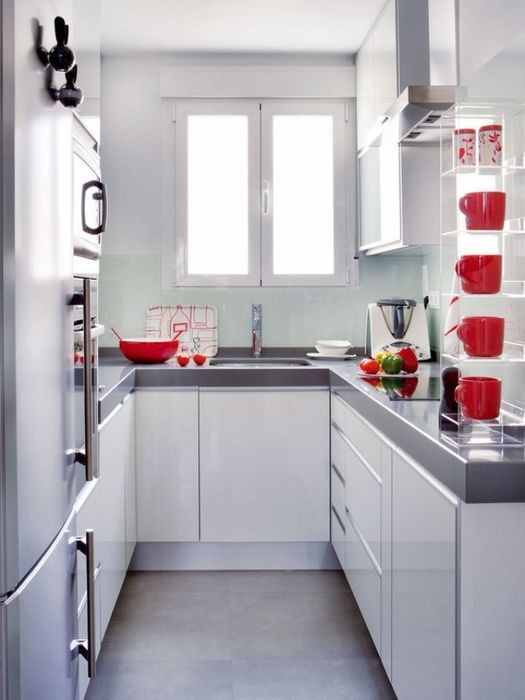 Stylish Studio Apartment Plan With U-Shaped Kitchen
