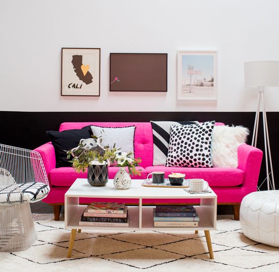25 Ideas To Integrate A Pink Sofa Into Your Space - DigsDigs
