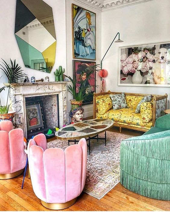 40 One-Of-A-Kind Maximalist Living Rooms - DigsDigs