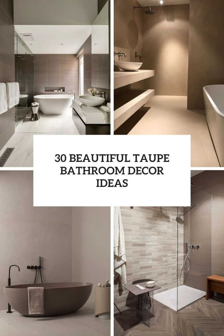 Add a little warmth to your bathroom with this taupe/brown shower