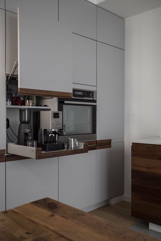 31 Smart Ideas To Hide Kitchen Appliances - DigsDigs