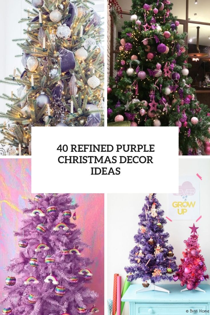 40 Refined Purple Christmas Decor Ideas - DigsDigs