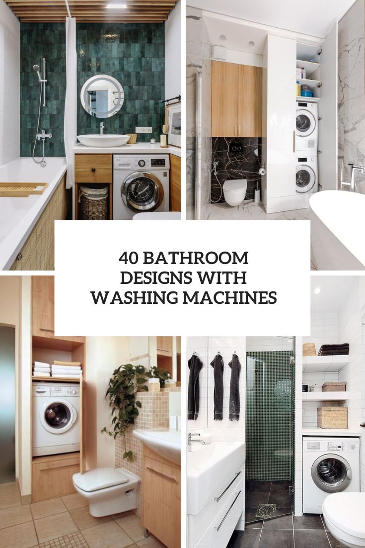 40 Bathroom Designs With Washing Machines - DigsDigs