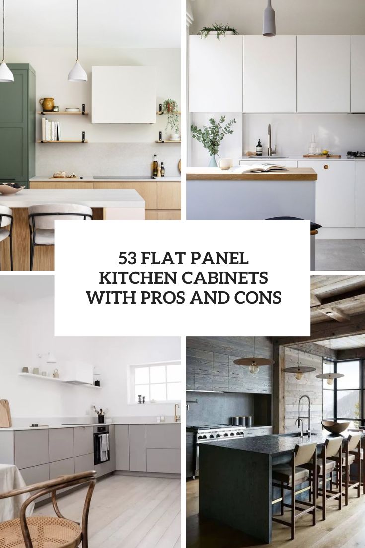 53 Flat Panel Kitchen Cabinets With Pros And Cons - DigsDigs