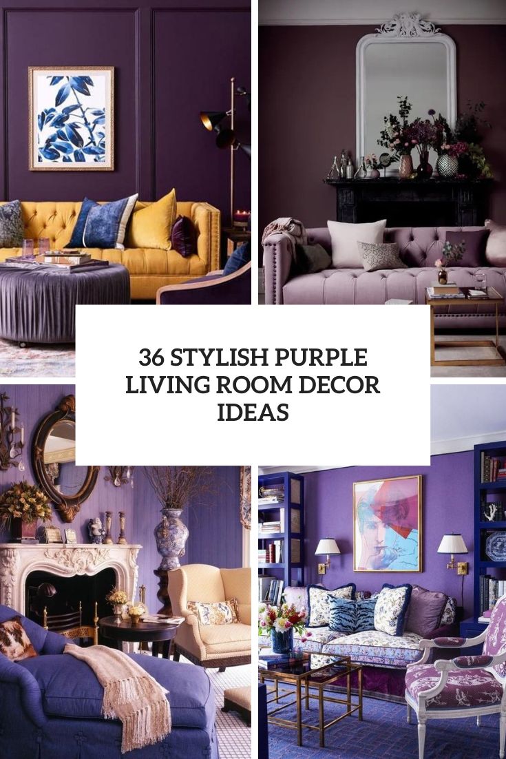 Purple Feature Wall Living Room Ideas | Cabinets Matttroy