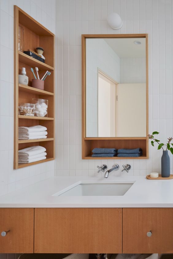 81 Practical Bathroom Niche Shelves Ideas - DigsDigs