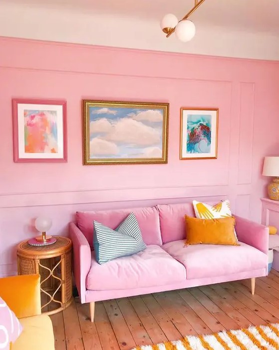47 Lovely And Inspiring Pink Living Rooms Digsdigs