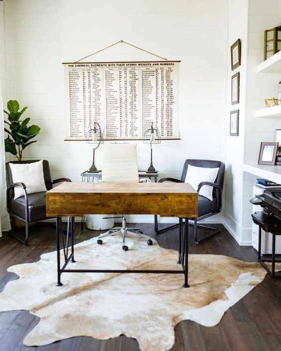 87 Inviting Modern Farmhouse Home Offices - DigsDigs