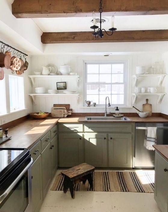 95 Soothing Modern Farmhouse Kitchens - DigsDigs