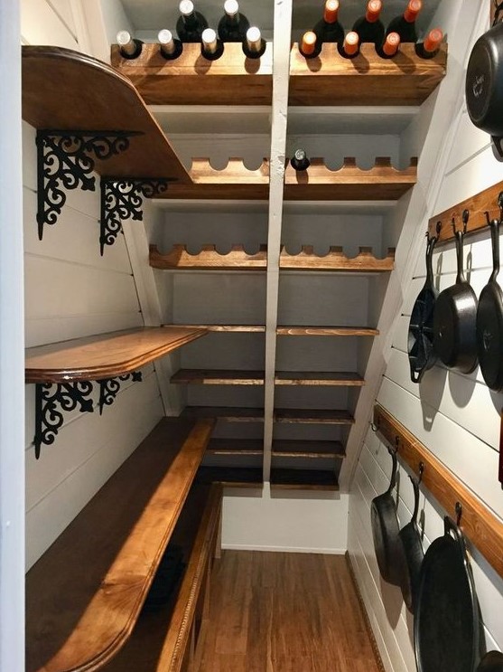 Indiri Wood: Creating Pantry Space. We added a full pantry under the  staircase!