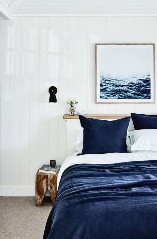 Black and deals white coastal bedroom