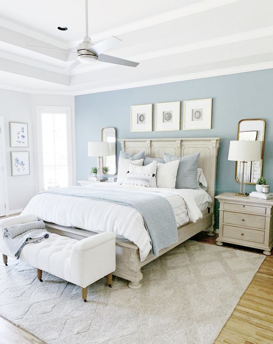 67 Timeless Blue And White Bedrooms - DigsDigs