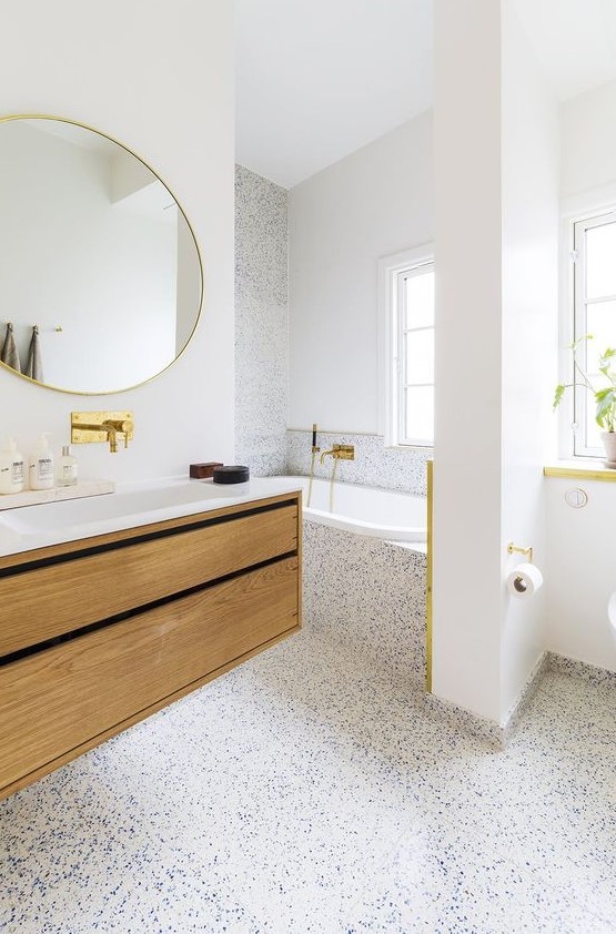 63 Eye-Catching Terrazzo Bathroom Decor Ideas - DigsDigs