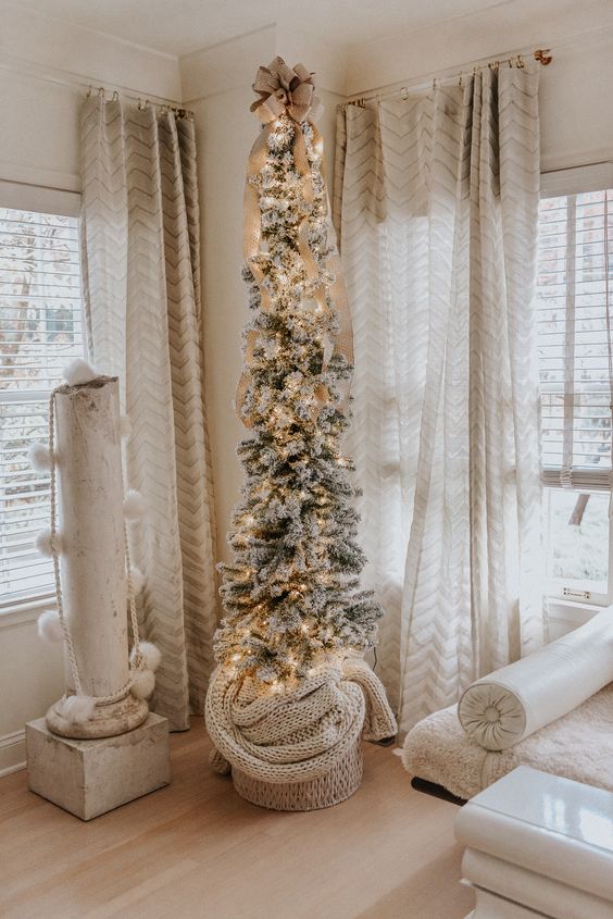 White skinny online christmas tree