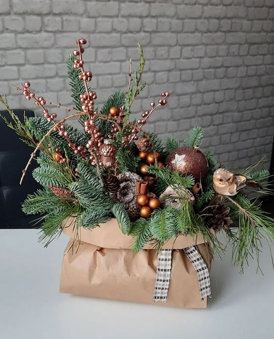 43 Elegant Brown Christmas Decor Ideas - Digsdigs