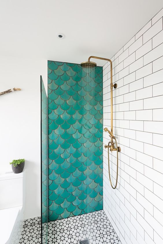 67 Whimsy Fish Scale Tile Ideas For Bathrooms - DigsDigs