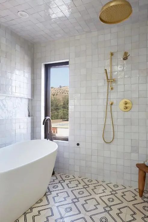 59 Trendy Bathroom Zellige Tile Ideas - DigsDigs