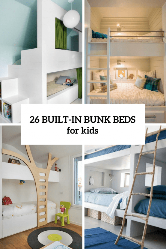 kids built in bunk beds
