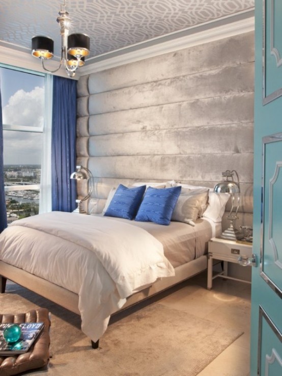 47 Beautiful Blue And Gray Bedrooms - DigsDigs