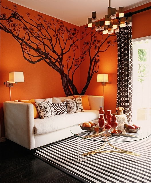 25 Bright And Cheerful Orange Accent Wall Ideas - DigsDigs