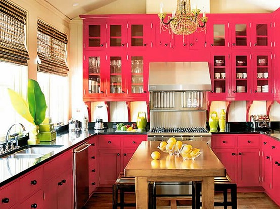 57 Bright And Colorful Kitchen Design Ideas - DigsDigs