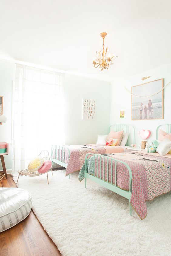 77 Charming Shared Girl Bedrooms To Get Inspired - DigsDigs