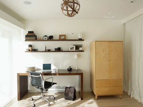 30 Timeless Neutral Home Office Décor Ideas - DigsDigs