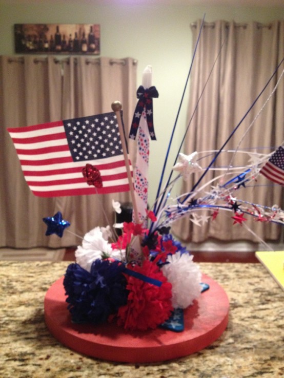 53 Cool 4th July Centerpieces In National Colors - DigsDigs